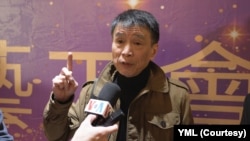 台湾资深演员李天柱表态自己是中国人,他曾于中国宫斗剧《后宫甄嬛传》饰演太监苏培盛一角,广受华人观众关注(美国之音特约记者谭旭东拍摄)。