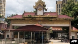 资料照片:位于缅甸掸邦木姐的中缅边境口岸。(2021年7月5日)