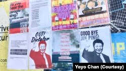 悉尼大学的反习近平海报(照片来自Yoyo Chan)