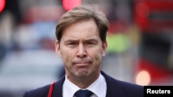 资料照:英国议会下院国防委员会主席托拜厄斯·埃尔伍德(Tobias Ellwood)