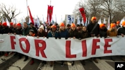 Một cuộc biểu tình chống phá thai hôm 18/1/2019 ở thủ đô Washington