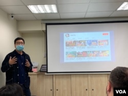 台湾民主实验室执行长吴铭轩(美国之音特约记者杨安摄影)