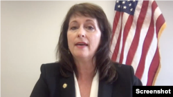 资料照:美国国际宗教自由委员会的主席纳丁·梅恩扎(Nadine Maenza)。