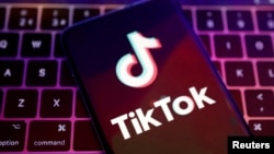 资料照:TikTok应用程序的标志。(路透社)