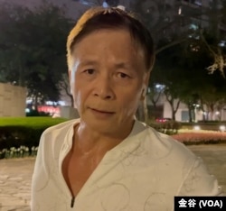 位于台北的建筑业者张成一 (美国之音/金谷)