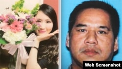 被控谋杀的李威廉(右)和被害人王丽君。(网路截图)