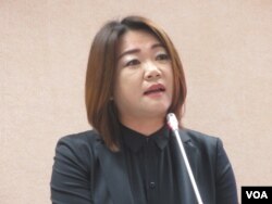 台湾在野党国民党立委马文君(美国之音张永泰拍摄)