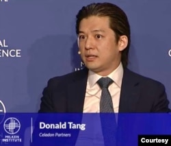 私募股权公司 Celadon Partners的创始人与和合伙人唐堂(Donald Tang) (米尔肯研究所年会网络截屏,2022年5月2日)