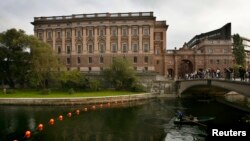 资料照:瑞典国会大厦外景