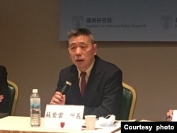 台湾国防安全研究院国防资源与产业研究所所长苏紫云。(陈筠摄)