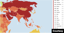 无国界记者组织5月3日发布“2022世界新闻自由指数”报告。中国大陆新闻自由排名第175名,即倒数第六名。