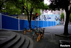 上海5月16日仍然被封的街道。(2022年5月16日)