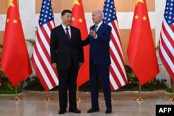 美国总统拜登与中国国家主席习近平在印尼20国峰会期间举行面对面会谈。(2022年11月14日)