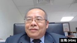 台湾国防安全研究院国家安全研究所所长沈明室。(取自采访视频截图)