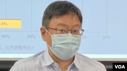 陈家洛忧虑7月1日新特首李家超上台后,可能跟随中国大陆的做法推动全民强检。 (美国之音 汤惠芸)