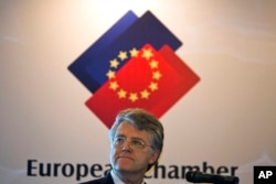 资料照:中国欧盟商会主席伍德克