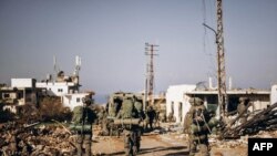 လက်ဘနွန်နိုင်ငံတောင်ပိုင်းမှာ စခန်းချထားတဲ့ အစ္စရေးတပ်ဖွဲ့ဝင်များ (AFP PHOTO)