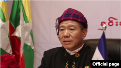 (နှင်းဆီပါတီ) ညီညွတ်သောဒီမိုကရက်တစ်ပါတီဥက္ကဋ္ဌ ဦးကျော်မြင့်။ (ဓာတ်ပုံ - United Democratic Party-UDP's Official Facebook - စက်တင်ဘာ ၂၆၊ ၂၀၂၀)