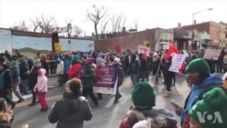 华盛顿民众游行庆祝马丁·路德·金日 华盛顿民众游行庆祝马丁·路德·金日