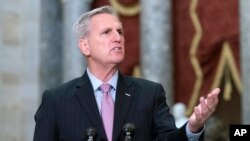 资料照:美国联邦众议院共和党籍议长凯文·麦卡锡(Kevin McCathy)