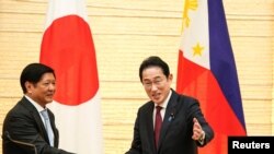 菲律宾总统小马科斯2023年2月9日与日本首相岸田文雄会谈。(路透社)