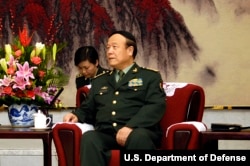 2007年11月同美国国防部长会晤时的郭伯雄(美国国防部照片)