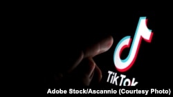 TikTok应用程序的logo。(Adobe图库照片)