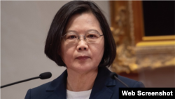 台湾总统蔡英文2019年9月16日针对台湾与所罗门群岛断交一事发表声明。(台湾总统府网站)