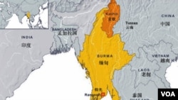 缅甸地理位置图