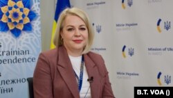 Глава місії України при НАТО Наталія Галібаренко 14 січня 2022 р. в Брюсселі