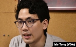 陈乐行表示,调查显示自称“中国的香港人”创新高,可能是受访者出于恐惧及警愓 (美国之音/汤惠芸)