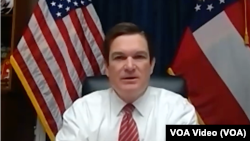 2023年2月1日,来自佐治亚州的共和党籍联邦众议员奥斯汀·斯科特(Austin Scott)参加哈德逊研究所有关食品与农地安全的在线讨论。(视频截图)