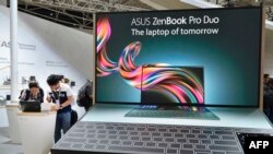 台湾华硕公司在台北国际电脑展上的展台。(2019年5月28日)