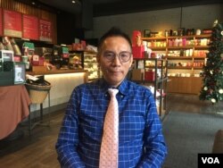 台湾中华两岸战略研究协会筹备处发起人暨执行长李华球。(陈筠摄)