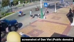 Hình ảnh ghi lại vụ tai nạn hôm 28/6 ở Ninh Thuận làm chết nữ sinh Hồ Hoàng Anh, đăng trên Dân Việt hôm 1/8.