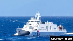 台湾海巡署的“成功舰”近年虽投入汉光演习,但首度在军演中发射镇海火箭弹,验证平时和战时的战力转换。(照片提供:台湾军闻社)。