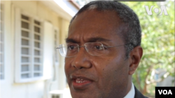 资料照:所罗门群岛议会外交关系委员会主席,反对党议员彼得·凯尼洛里(Peter Kenilorea Jr.) (美国之音记者久岛拍摄)