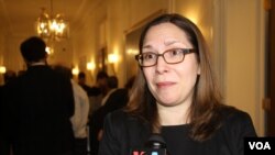 拜登总统特别助理、白宫国家安全委员会中国与台湾事务高级主任劳拉·罗森伯格(资料照片,2018年1月16日)