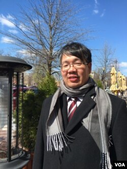 台湾人公共事务会会长陈正义(美国之音钟辰芳拍摄)