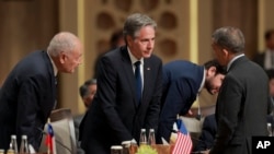 美国国务卿布林肯在约旦出席加沙人道援助紧急行动呼吁会议。(2024年6月11日)