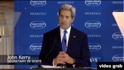 美国国务卿克里(VOA视频截图)