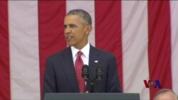 奥巴马总统主持阵亡将士纪念日活动 奥巴马总统主持阵亡将士纪念日活动