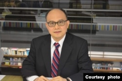 台湾军事专家亓乐义。(许剑虹摄)