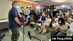 陈朗升对当局限制传媒采访的安排感到失望。 (美国之音 汤惠芸)