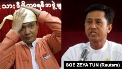 NLD လွှတ်တော်ကိုယ်စားလှယ်ဟောင်း ဦးဖြိုးဇေယျာသော် (ဝဲ)နှင့် ၈၈ မျိုးဆက်ခေါင်းဆောင် ဦးကျော်မင်းယု (ခေါ်) ဦးဂျင်မီ (ယာ)