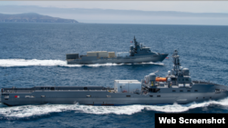 参加环太军演的美国海军无人战舰。(美国海军图片,US Navy photo)