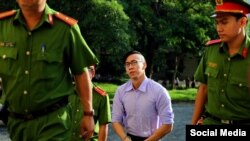 Will Nguyễn tại tòa ngày 20/7/2018. (Hình: Facebook Free Will Nguyễn)