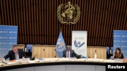 WHO  အကြီးအကဲ Tedros Adhanom Ghebreyesus တို့ အစည်းအဝေးပြုလုပ်စဉ် (ဇူလိုင်လ ၃ ရက်နေ့)