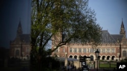 资料照片:设在荷兰海牙的国际法院。(2024年5月1日)