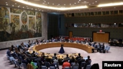 资料照片:联合国安全理事会在纽约联合国总部举行会议。